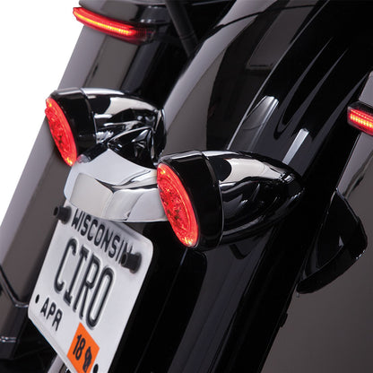 Ciro Rear Signal Light Inserts - Black - Red Lens [MPN: 45421]_359599