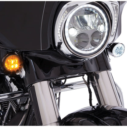 Ciro Front Signal Light Inserts - Chrome - Amber Lens [MPN: 45400]_359593