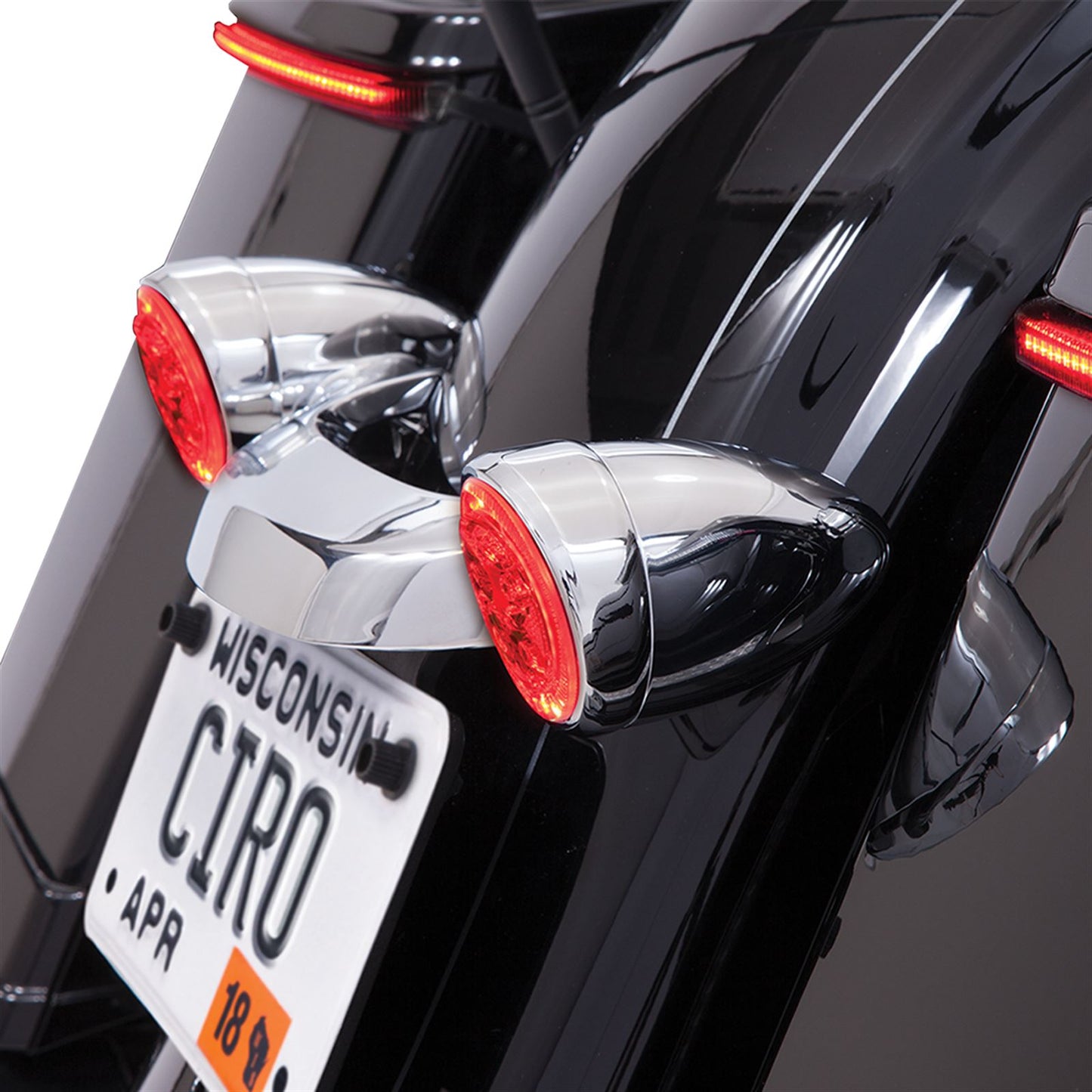 Ciro Rear Signal Light Inserts - Chrome - Red Lens [MPN: 45401]_359594