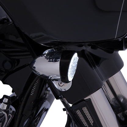 Ciro Front Signal Light Inserts - Black - Amber Lens [MPN: 45420]_359597