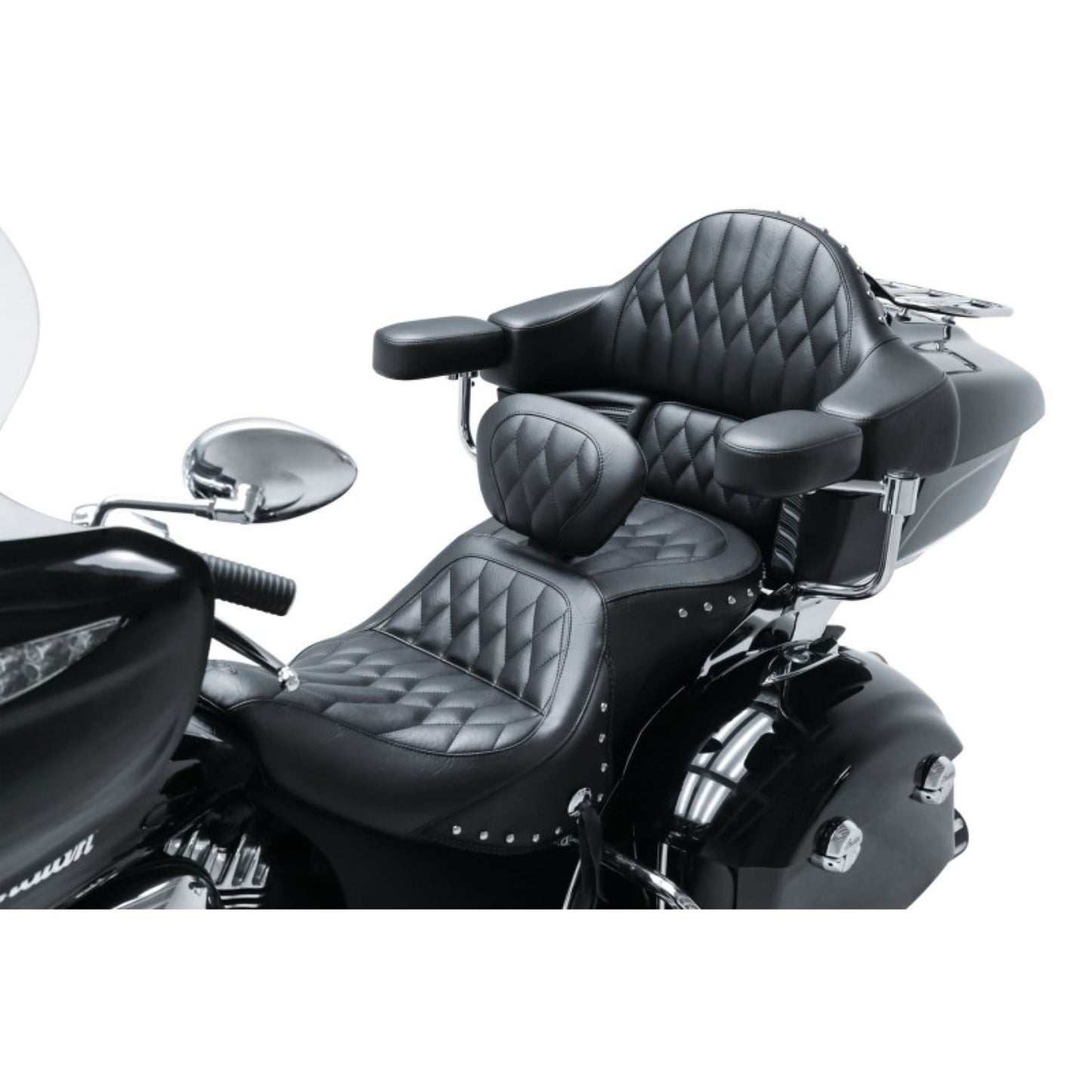 Mustang Motorcycle Products Heated Seat - Diamond - Driver's Backrest - Roadmaster 79664_1674649
