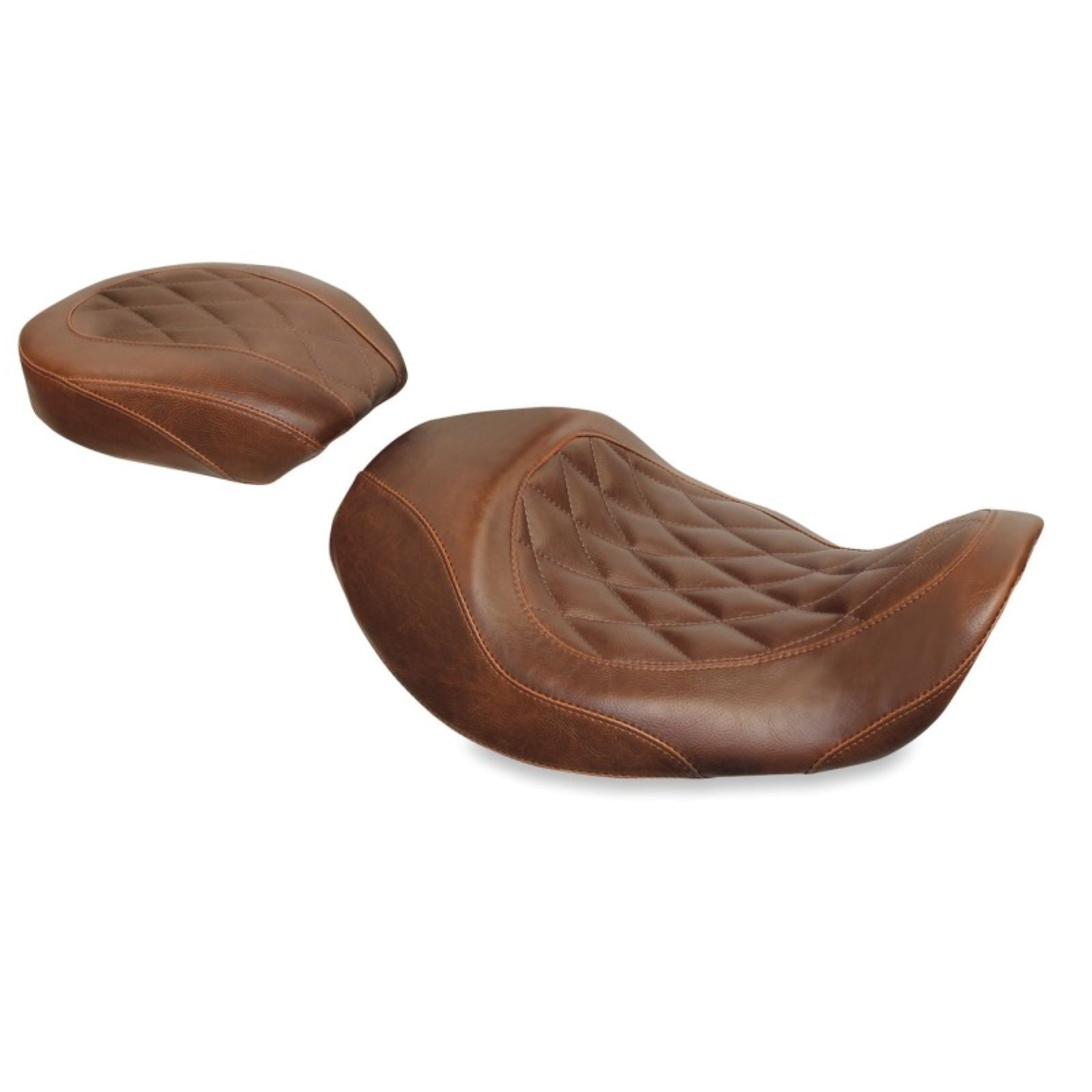 Mustang Motorcycle Products Wide Tripper Forward Solo Seat - Brown - Diamond OPEN BOX [MPN: 76711]_2105078