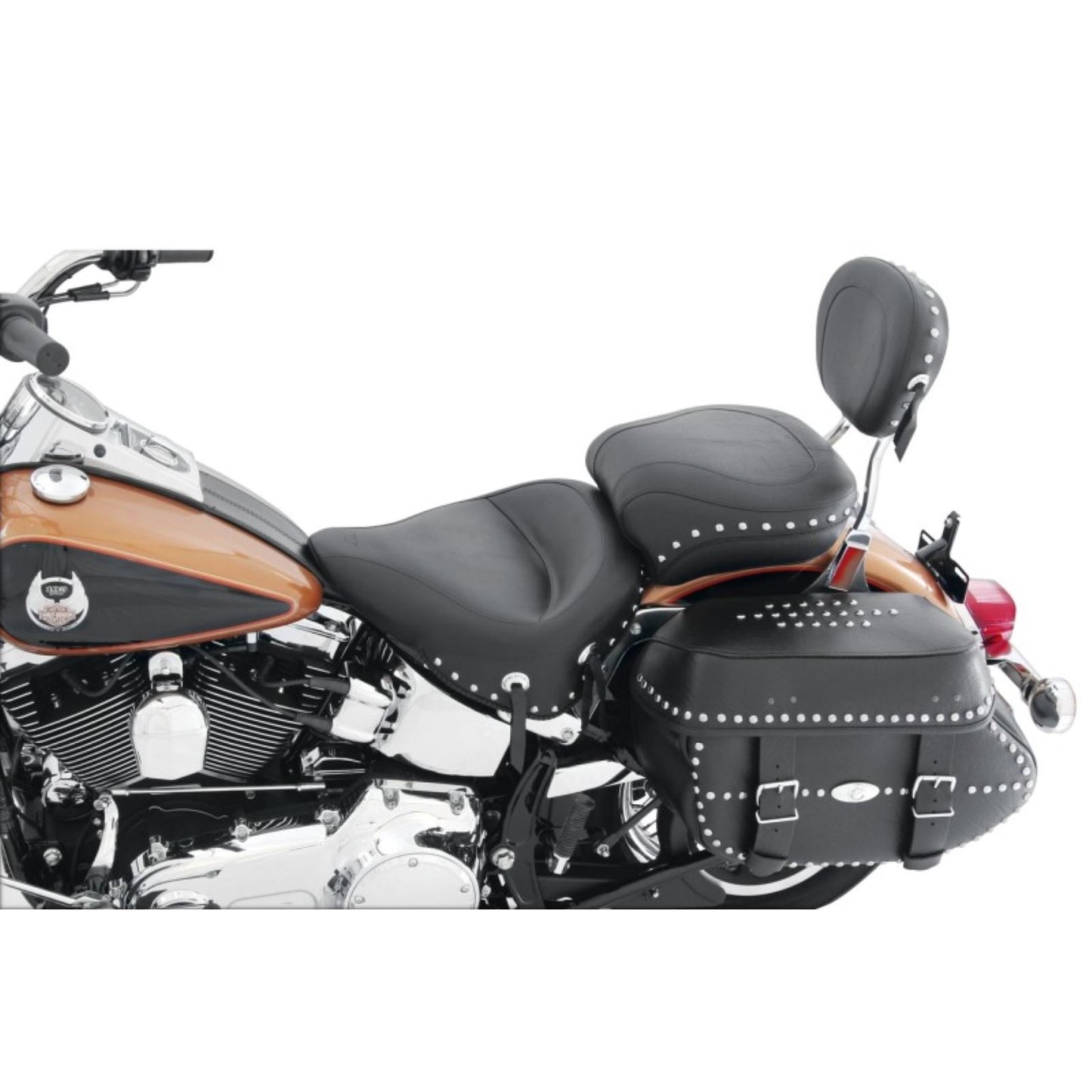 Mustang Motorcycle Products Wide Pillion Seat - Studded - Softail '06-'10 76243_1674153