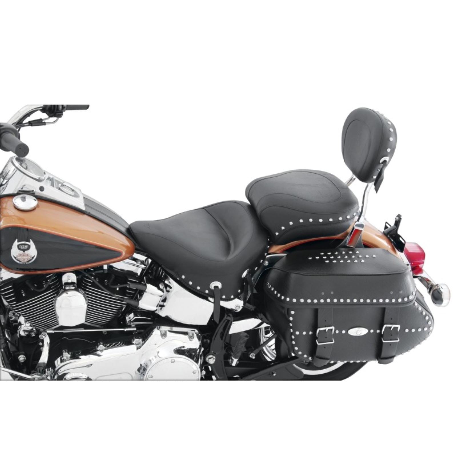Mustang Motorcycle Products Wide Pillion Seat - Studded - Softail '06-'10 76243_1674153