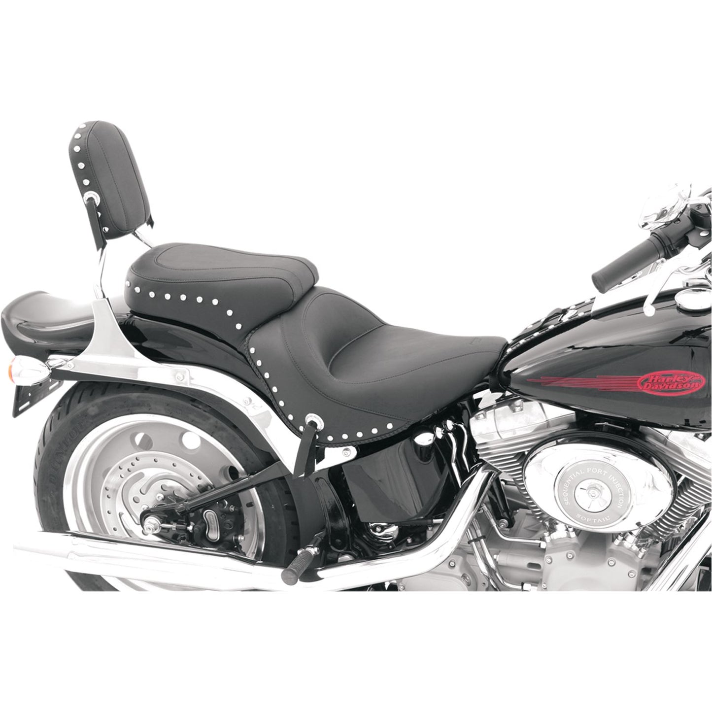 Mustang Motorcycle Products Studded Seat - FXST '06-'10 76401_447439
