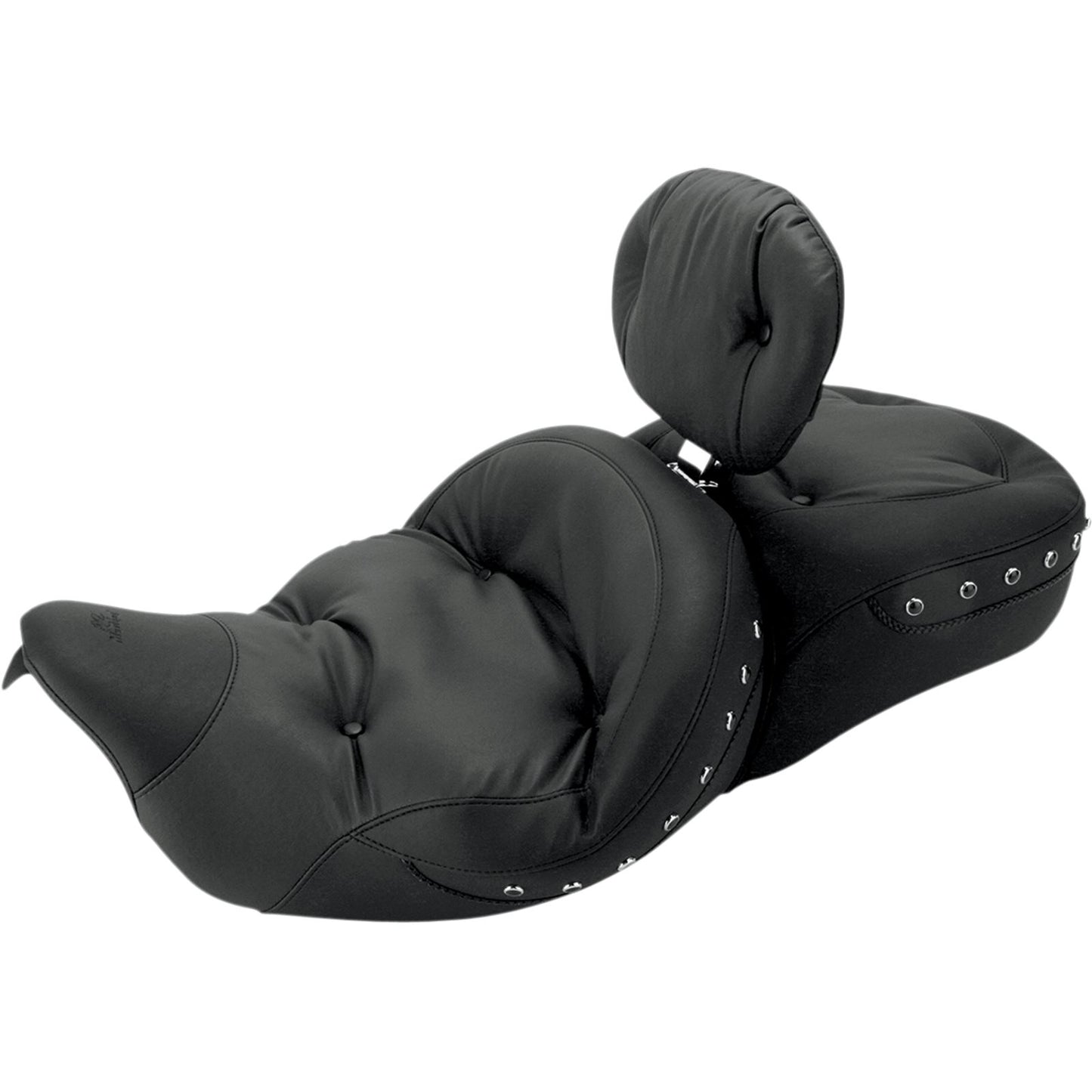 Mustang Motorcycle Products Super Touring Regal Seat - Black Studded - Driver Backrest [MPN: 79609]_447348