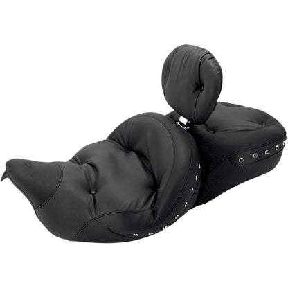 Mustang Motorcycle Products Super Touring Regal Seat - Black Studded - Driver Backrest [MPN: 79609]_447348
