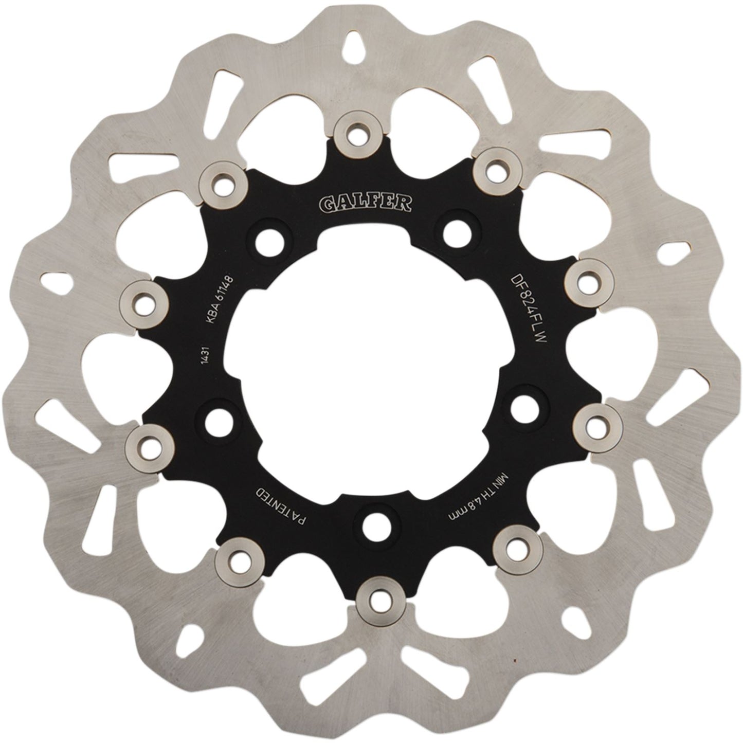 Galfer Wave® Brake Rotor - Rear - Black Carrier DF824CW_389988
