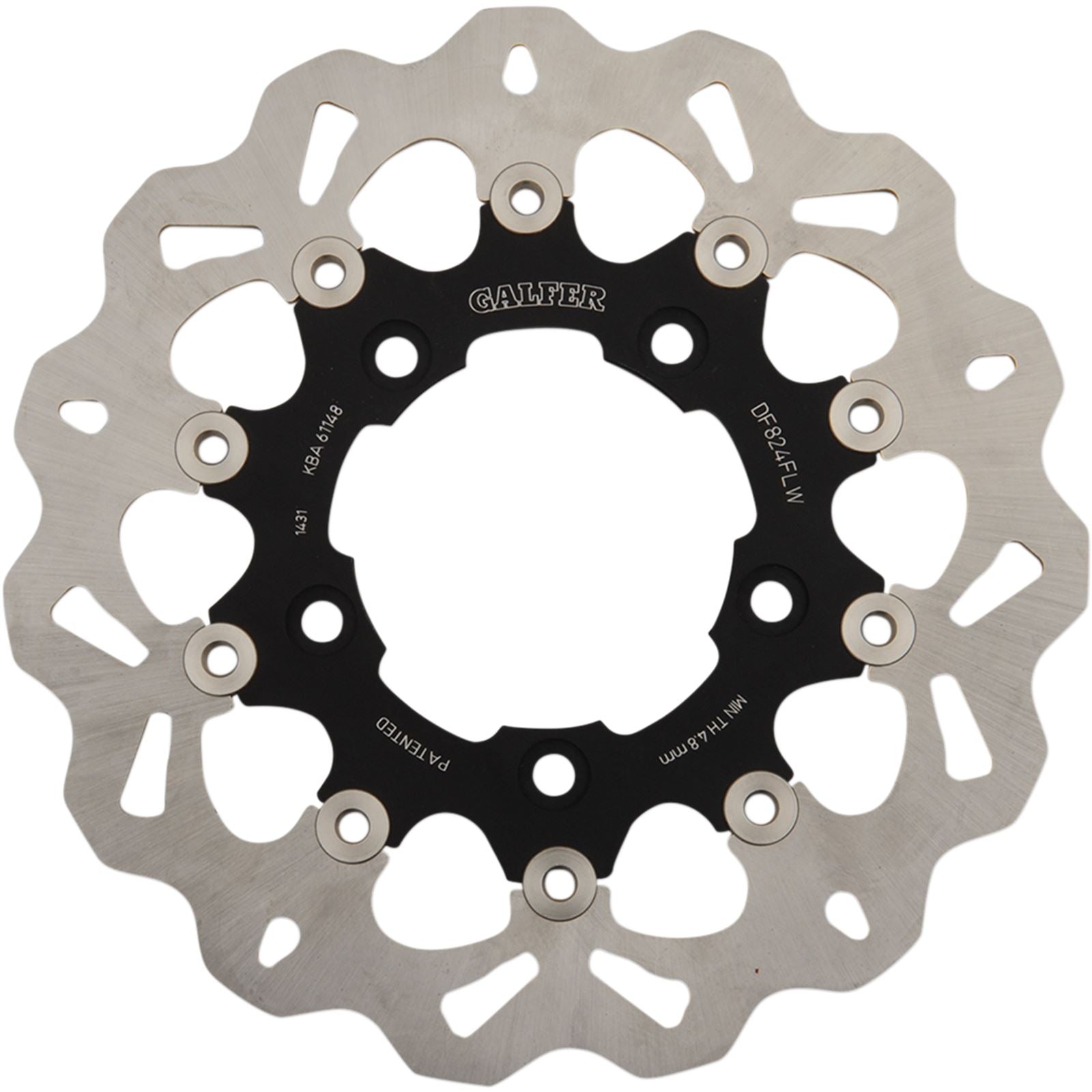 Galfer Wave® Brake Rotor - Rear - Black Carrier DF824CW_389988