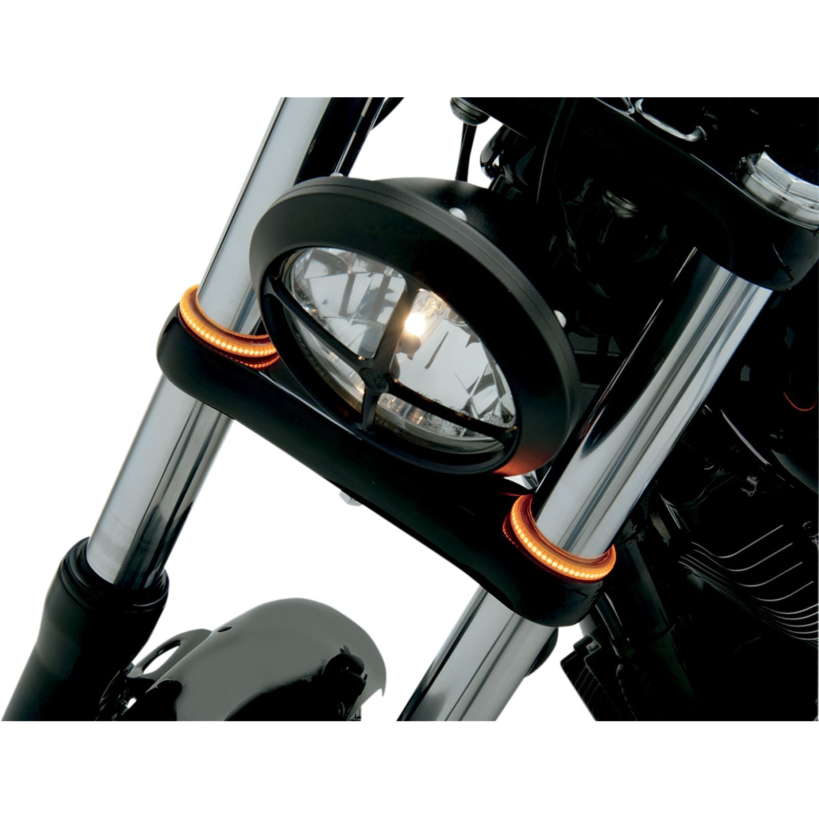 Custom Dynamics WRAPZ® Fork Lights - 49 mm - Amber Lens TW49AA_367708