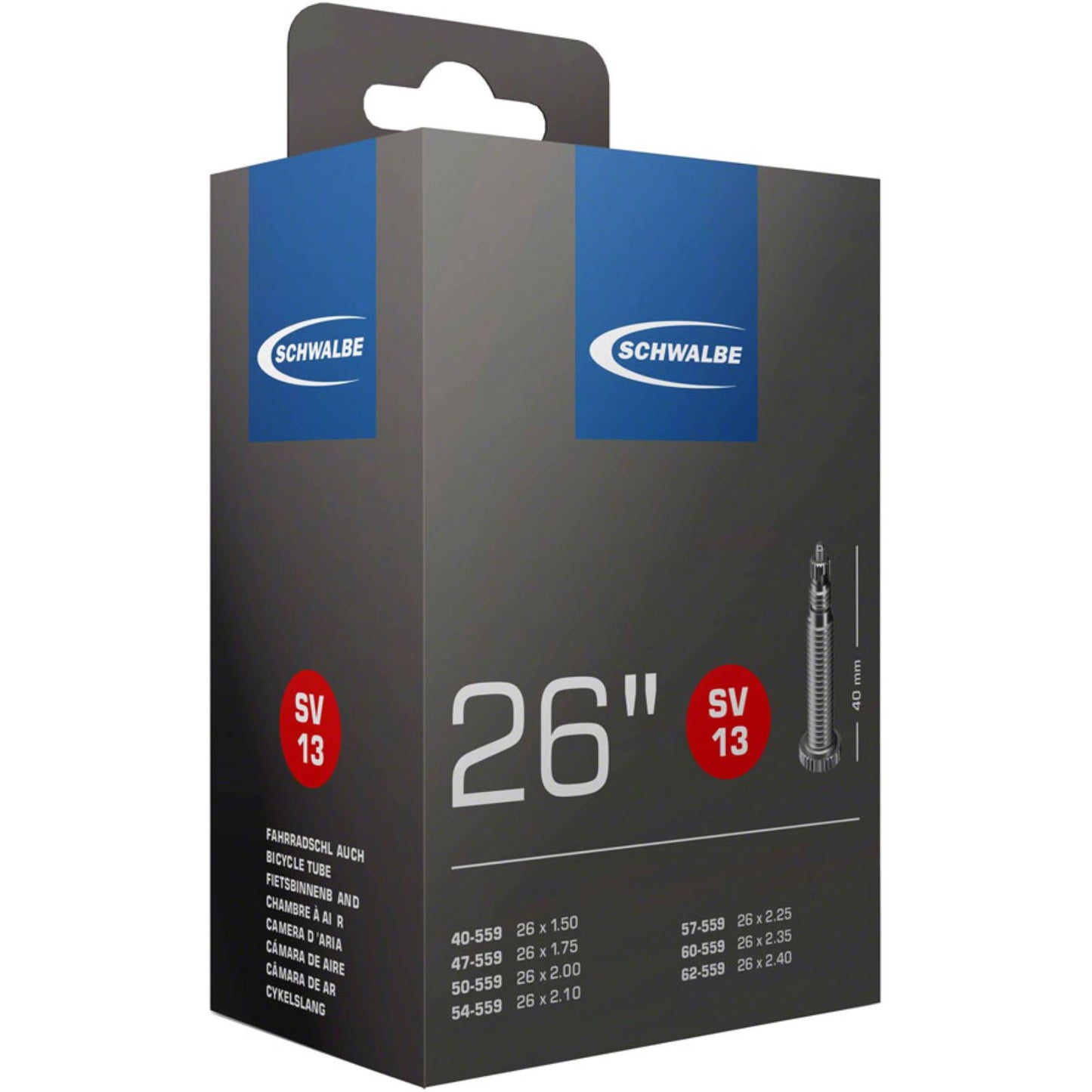 Schwalbe Standard Tube - 26 x 1.5 - 2.5 - 40mm Presta Valve [MPN: 10425343]_1297316
