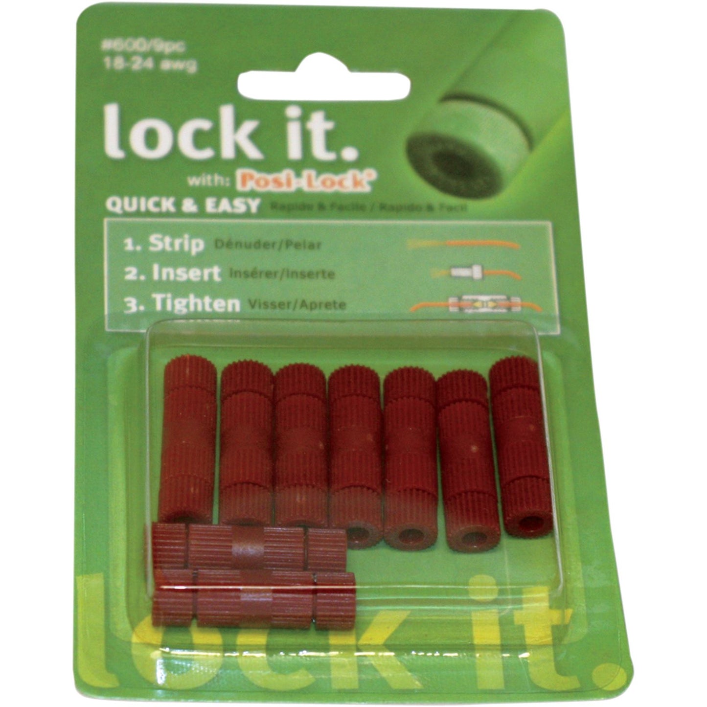 Custom Dynamics Posi-Lock Wire Connectors 18-24 Gauge - 9/Pack 600_368341