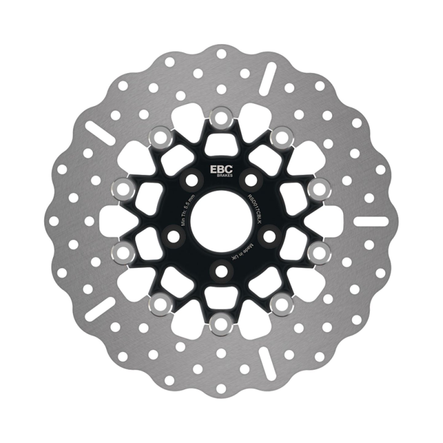 EBC Brakes Brake Rotor - 11-3/8" - RSD017 Chrome/Black RSD017CBLK_1458913