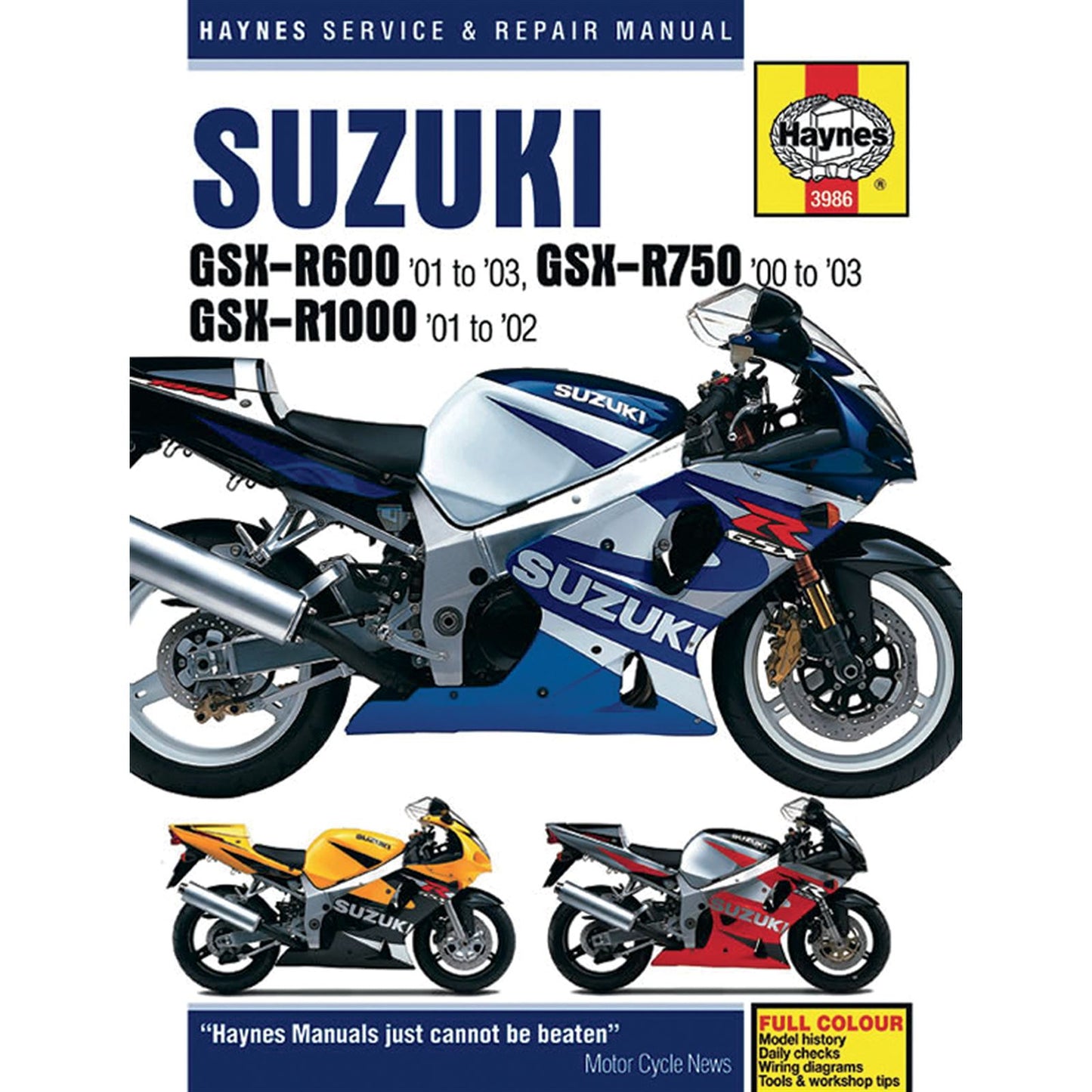 Haynes Manuals Manual for Suzuki GSXR [MPN: 3986]_392726