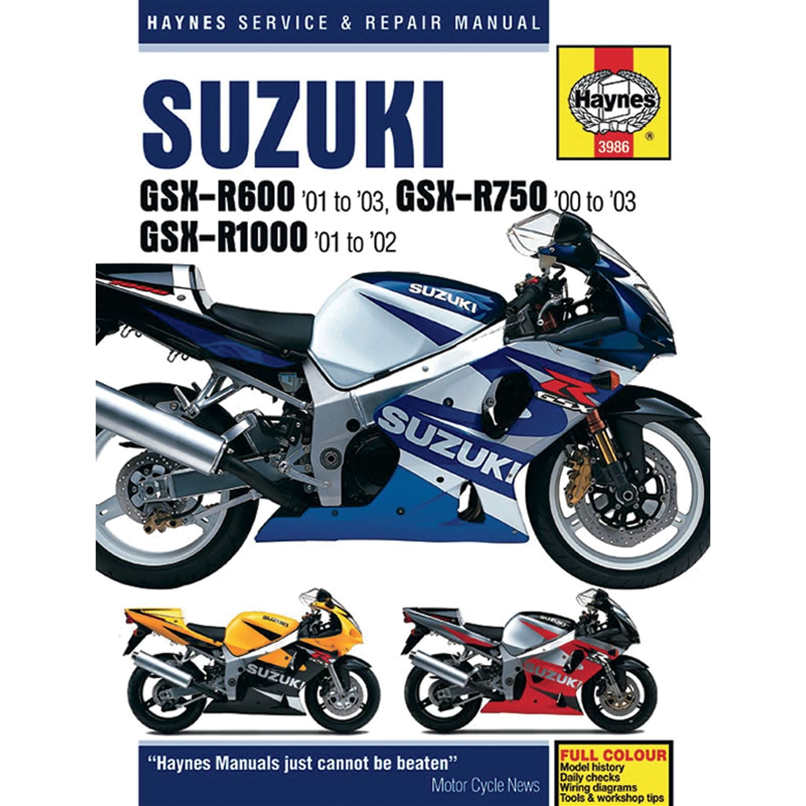 Haynes Manuals Manual for Suzuki GSXR [MPN: 3986]_392726