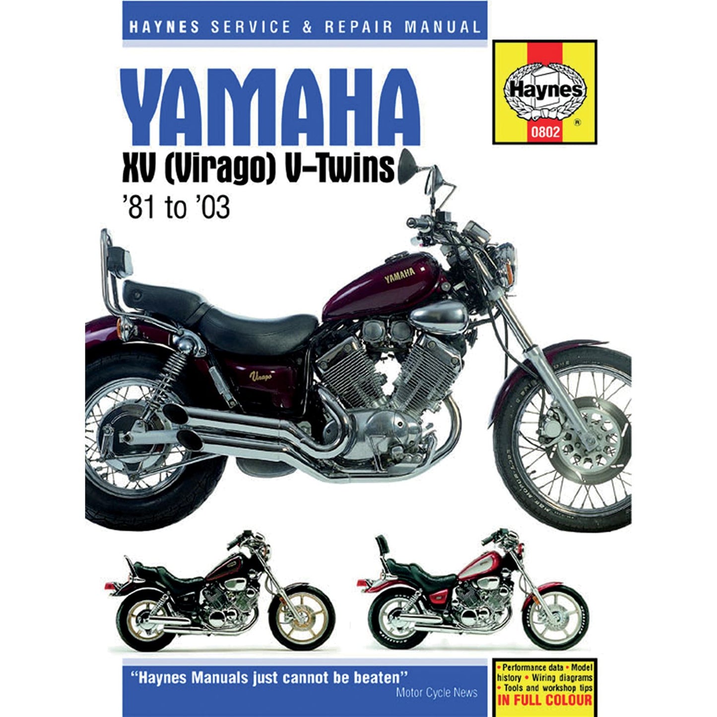 Haynes Manuals Service and Repair Manual for Yamaha XV Virago V-Twin [MPN: 802]_392840