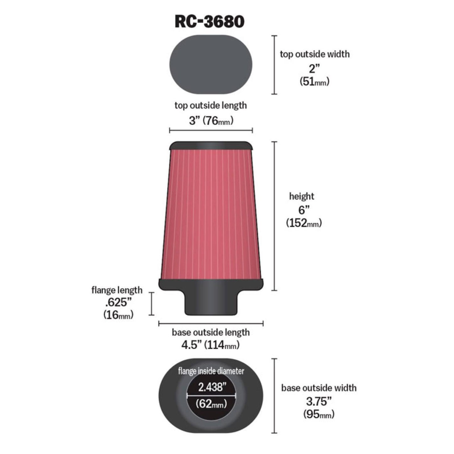 K&N Filters Air Filter [MPN: RC-3680]_1755796