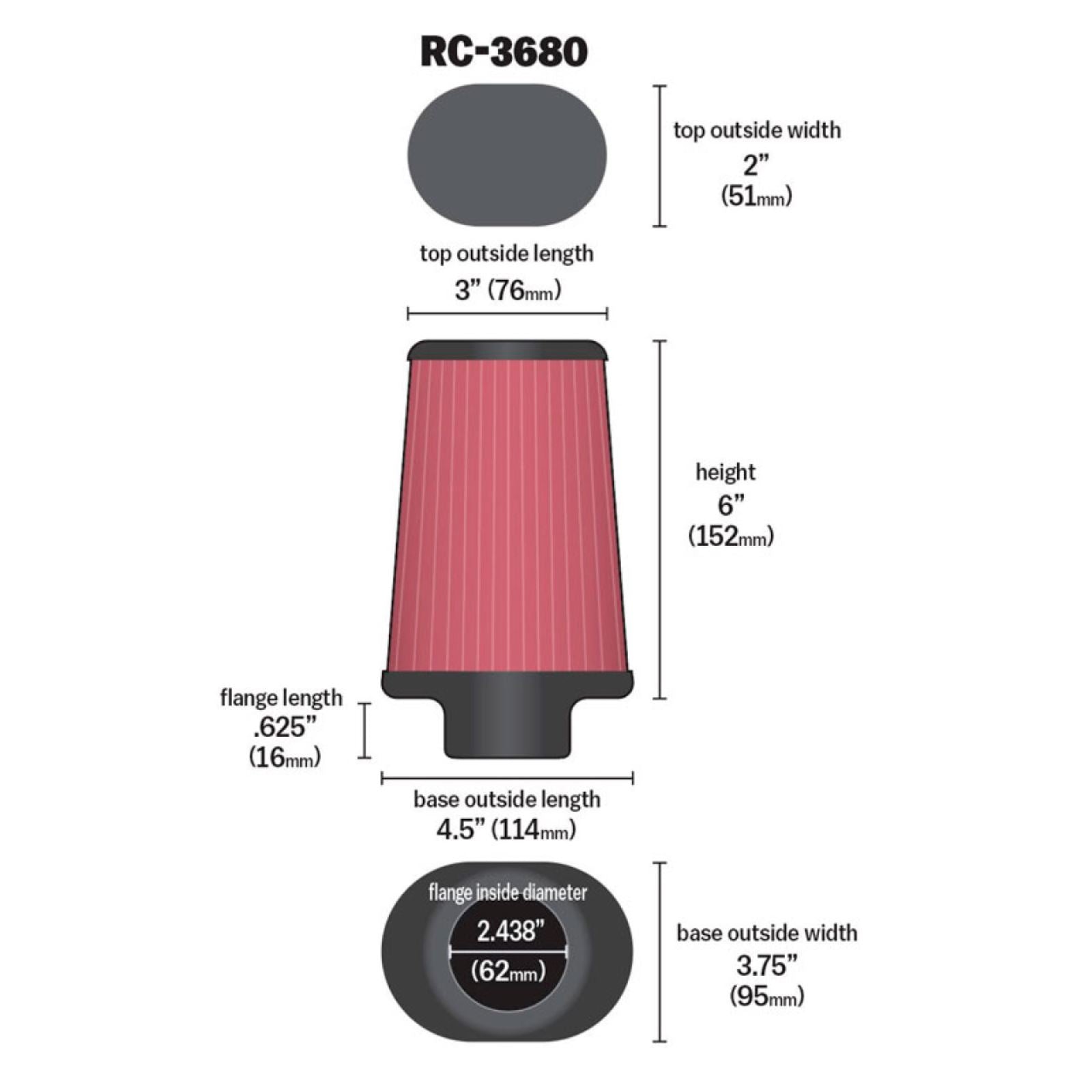 K&N Filters Air Filter [MPN: RC-3680]_1755796