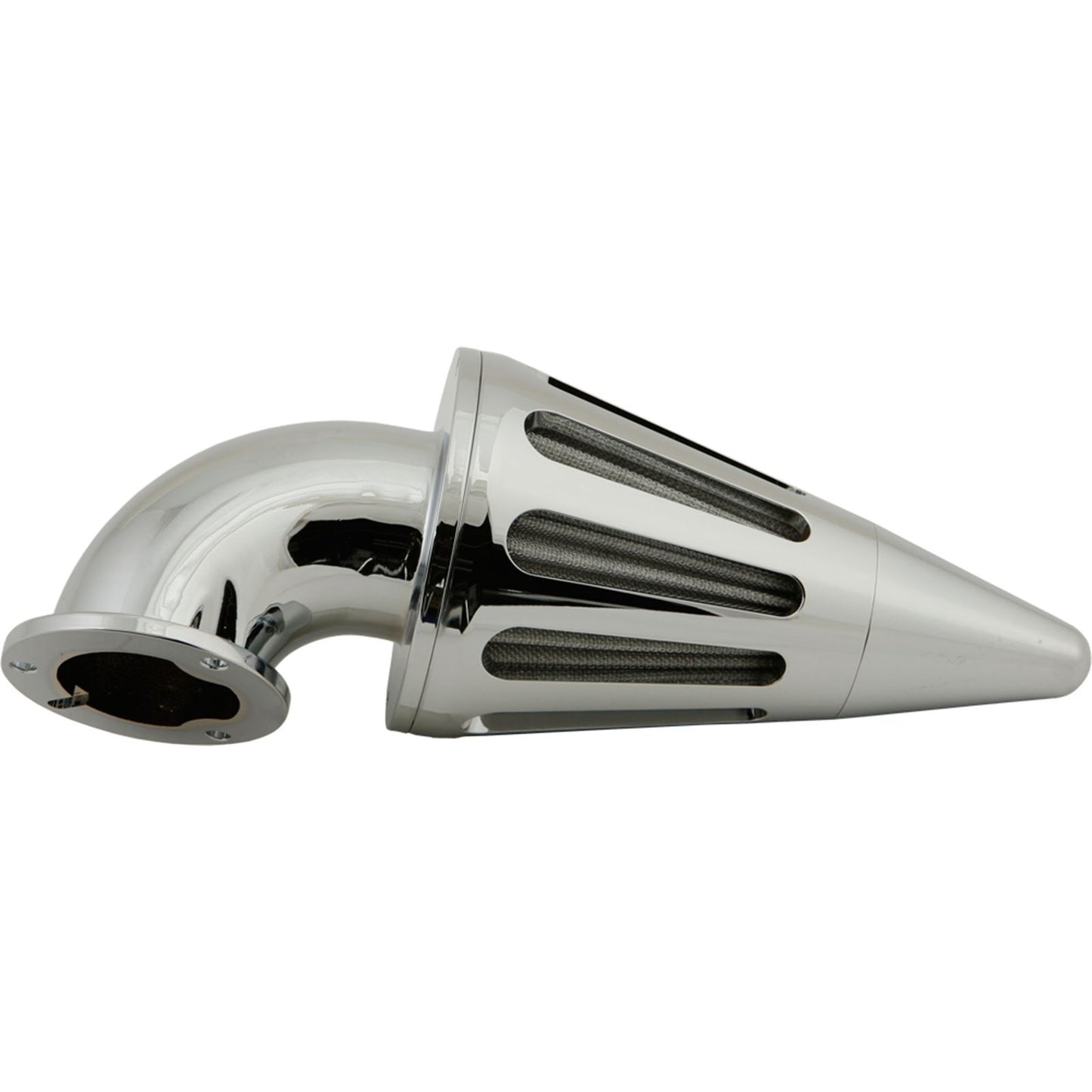 Harddrive Ram Air Filter Coned Chrome  4.5"x12" 120234_225014