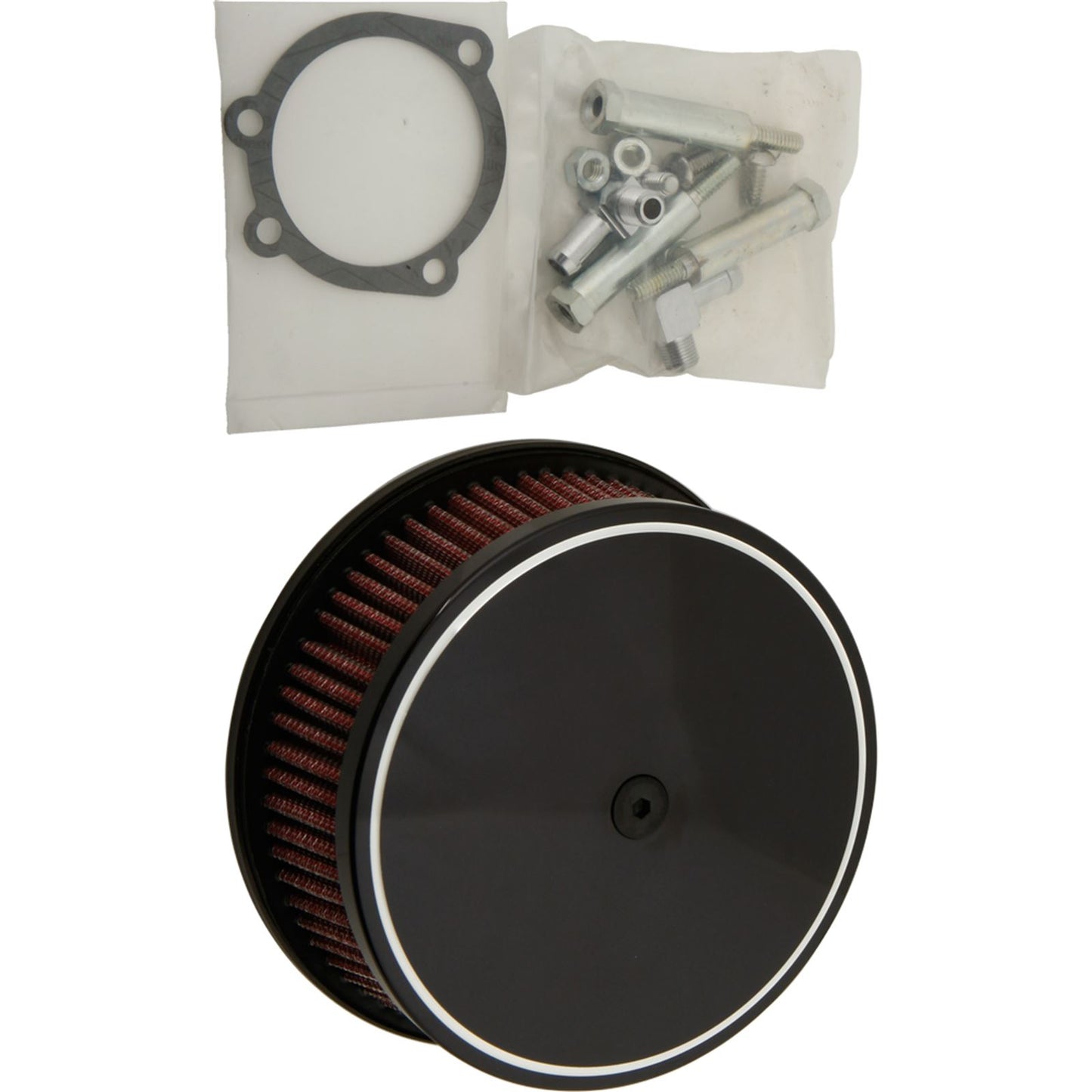 Harddrive Round Air Cleaner HP Classic Smooth Black 5-7/8" 120302_225094