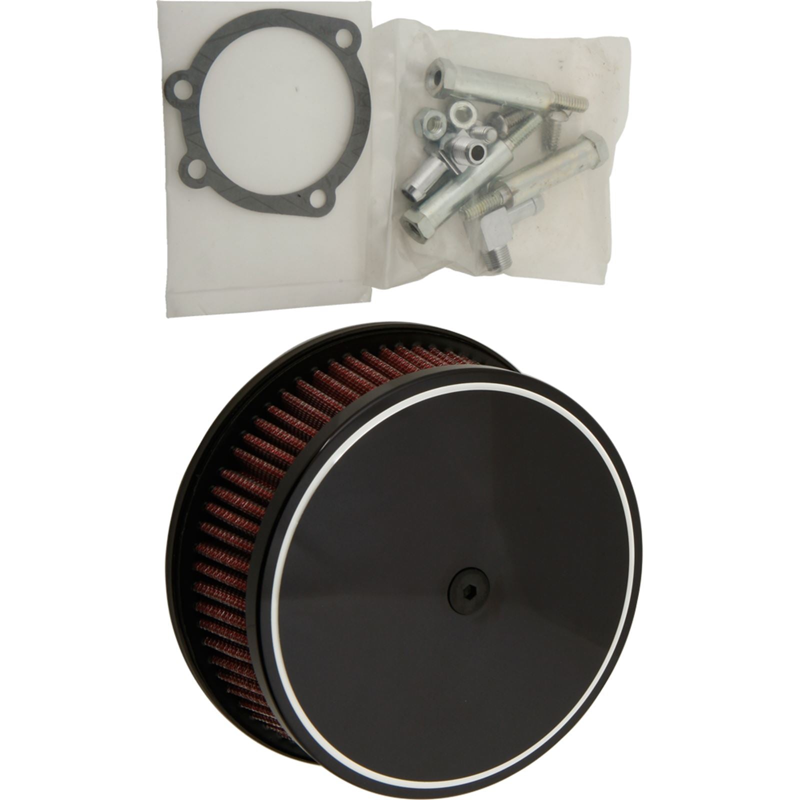 Harddrive Round Air Cleaner HP Classic Smooth Black 5-7/8" 120302_225094