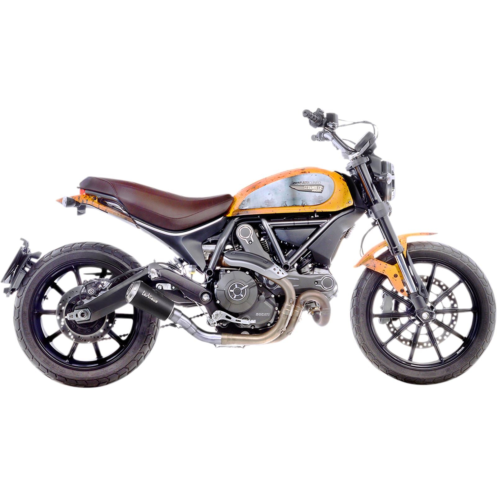 LeoVince Scrambler Black LV-10 Muffler - Black [MPN: 15206B]_418710