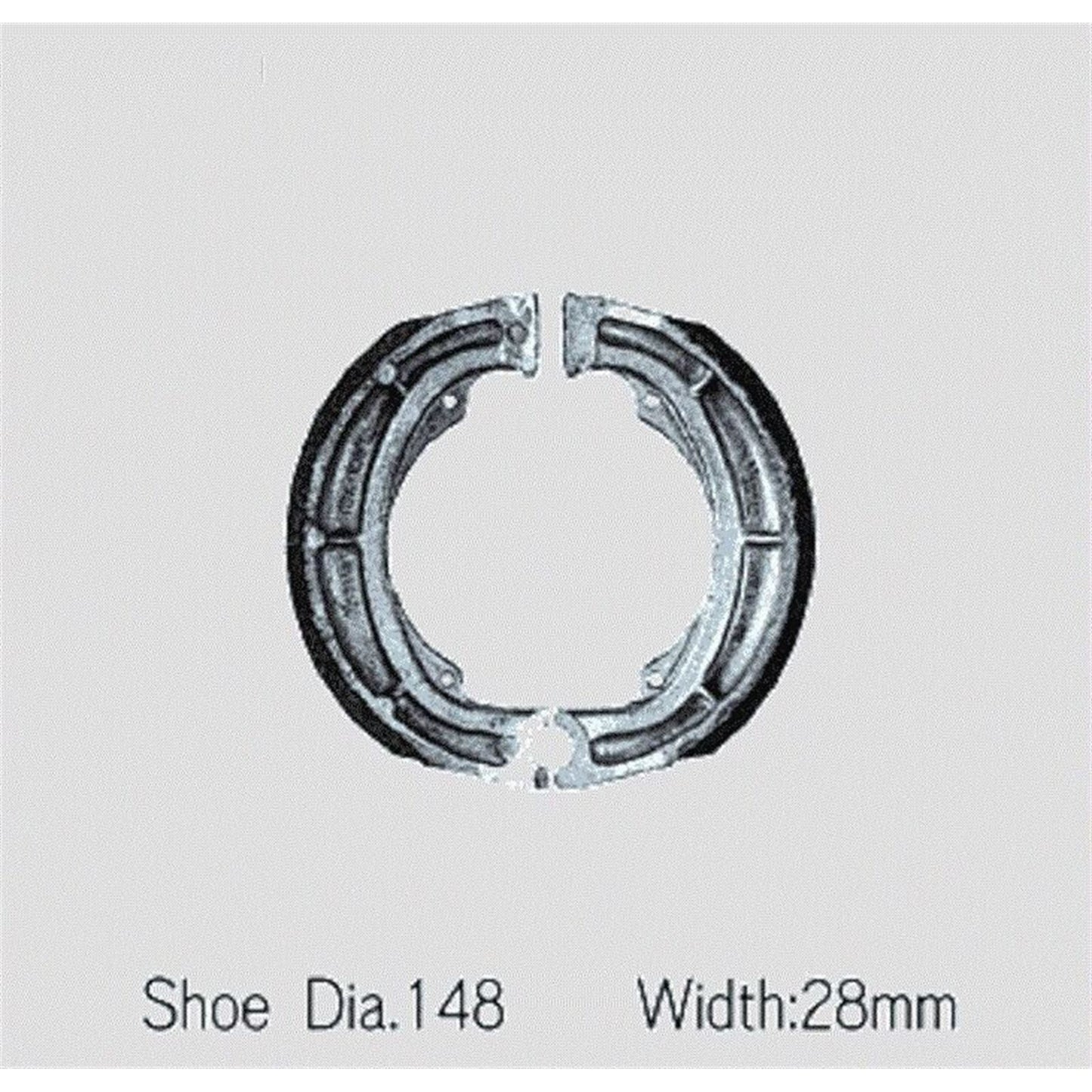 2FastMoto Front or Rear Drum Brake Shoes Water Grooved For Suzuki PE250, SP370 VB-309_651812