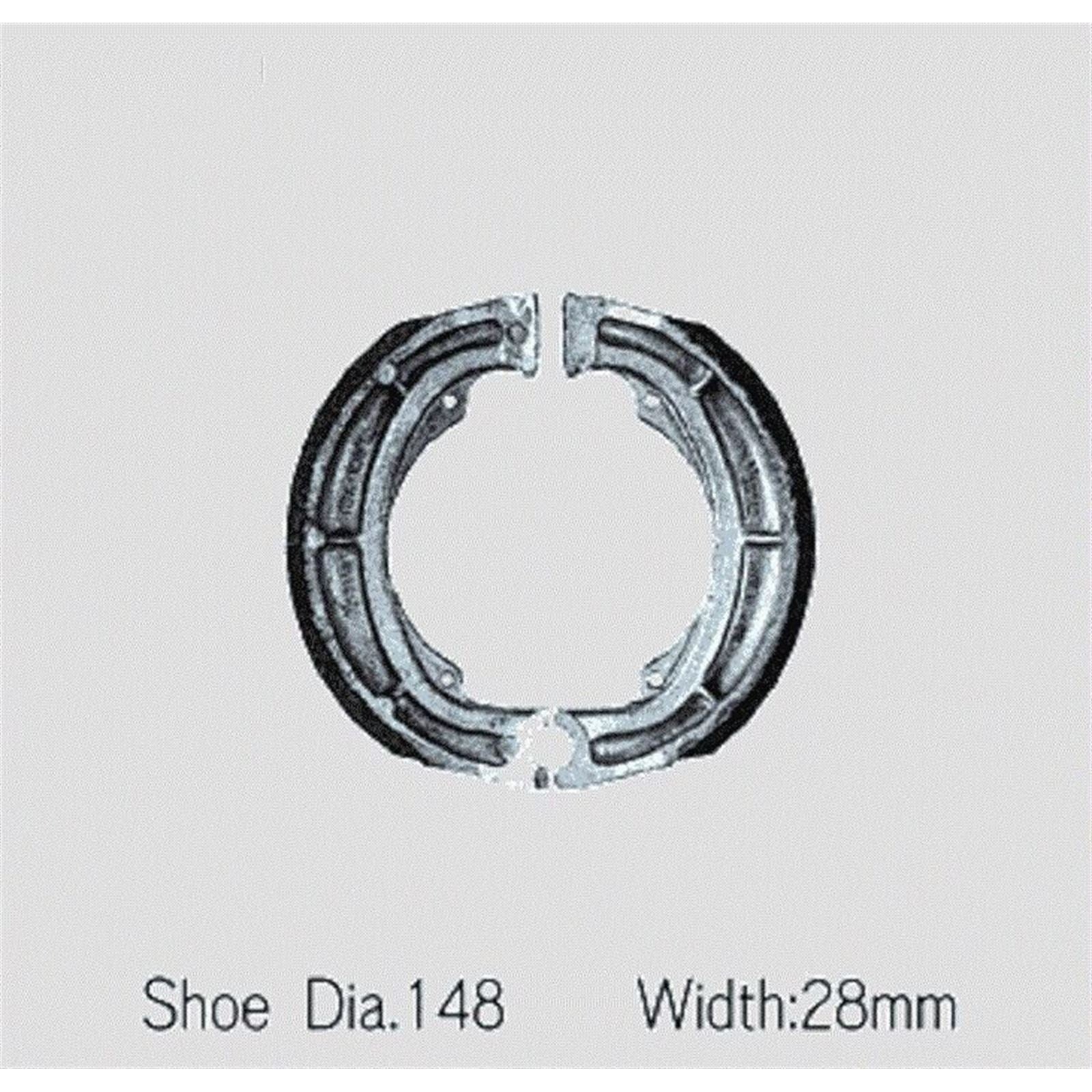 2FastMoto Front or Rear Drum Brake Shoes Water Grooved For Suzuki PE250, SP370 VB-309_651812