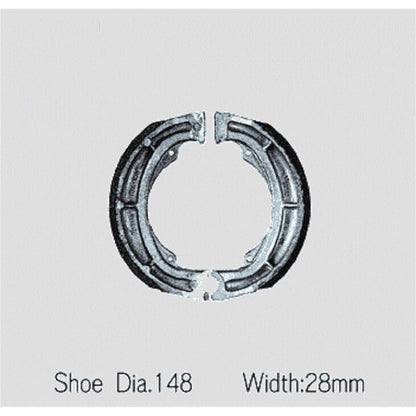 2FastMoto Front or Rear Drum Brake Shoes Water Grooved For Suzuki PE250, SP370 VB-309_651812