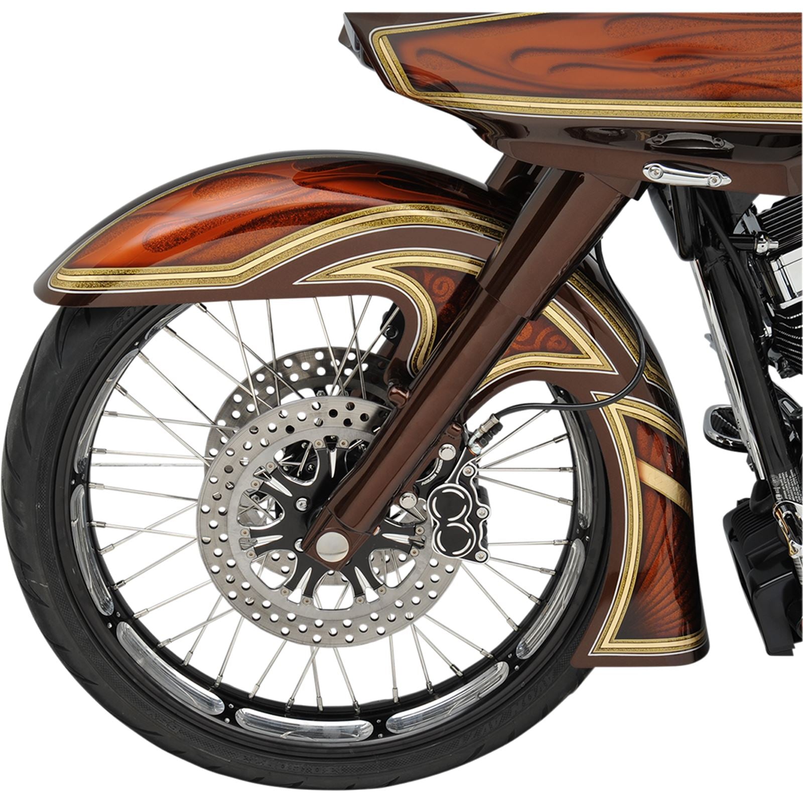 Klock Werks Level Front Fender Kit for Raked Trees - Black - Steel - 23" [MPN: KW05010249]_409334