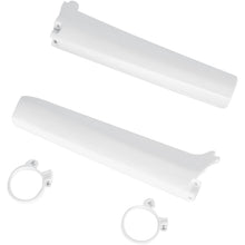 UFO Plastics Fork Cover - White - RM - '92-'93 [MPN: SU02943041]_487383