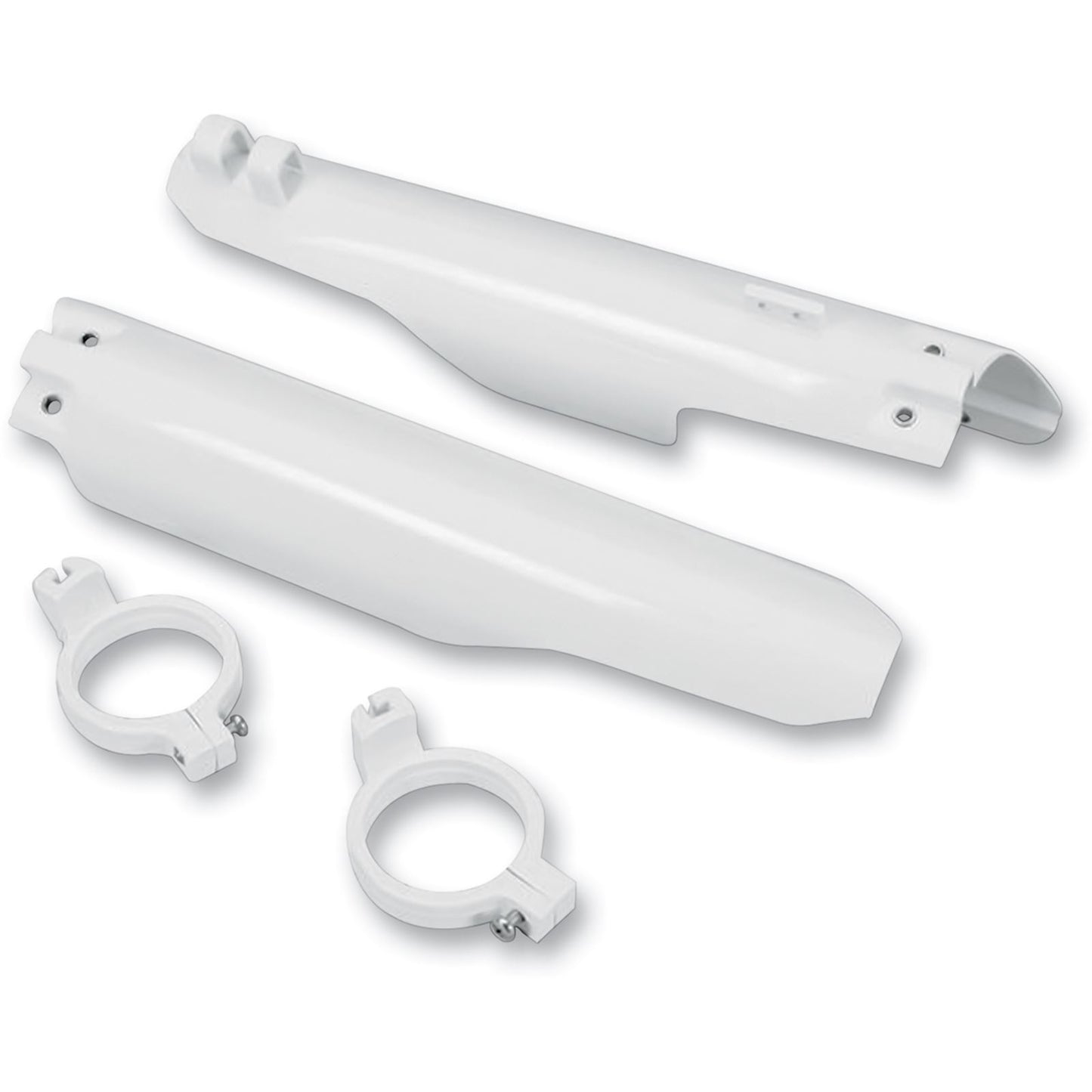 UFO Plastics Fork Cover - White - RM - '99-'00 [MPN: SU03905041]_487384