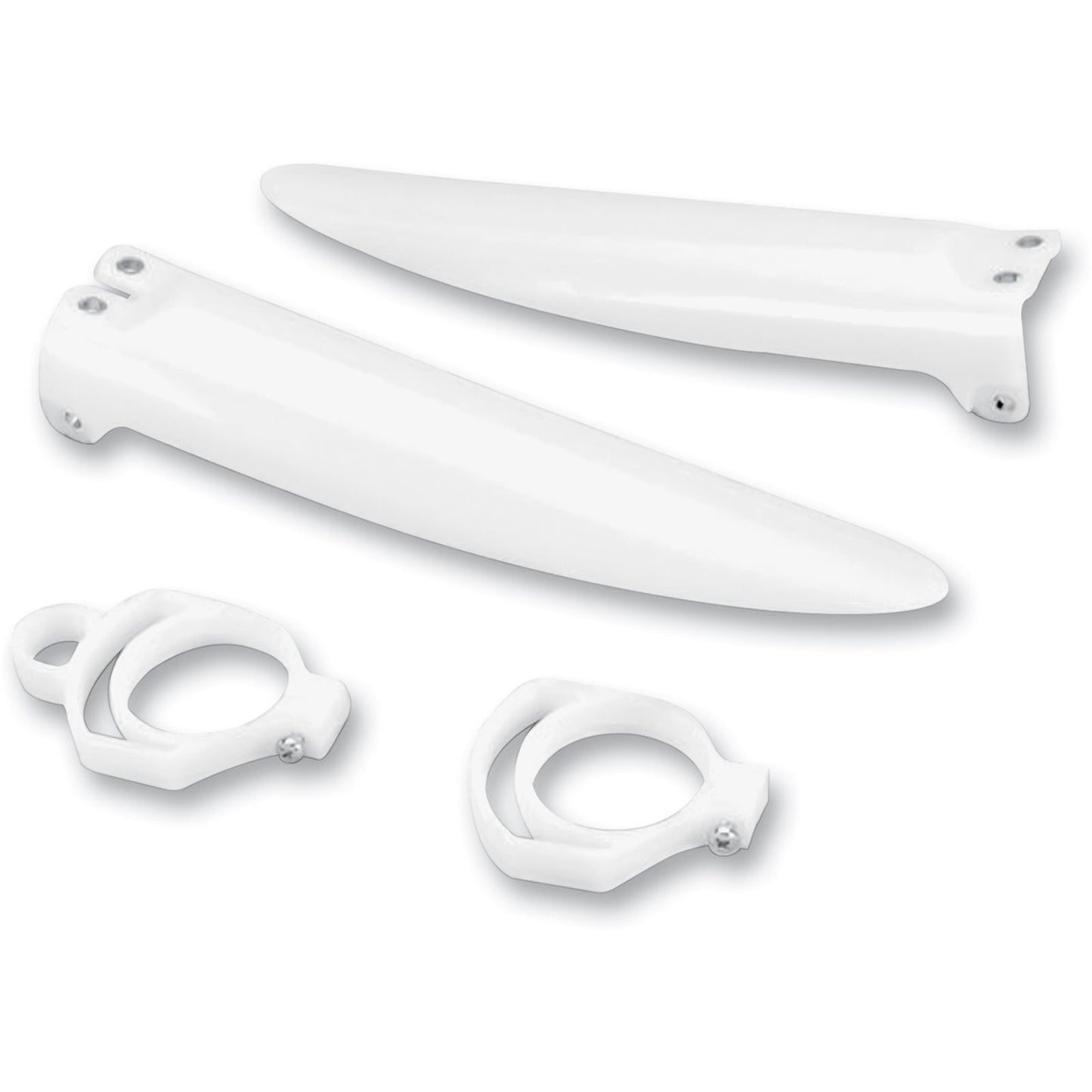 UFO Plastics Fork Cover - White - KX80 - '98 [MPN: KA03711280]_487377