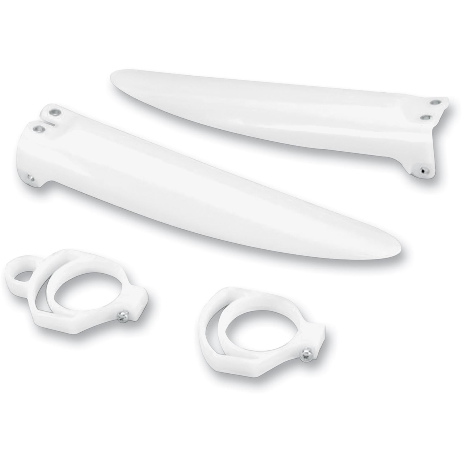 UFO Plastics Fork Cover - White - KX80 - '98 [MPN: KA03711280]_487377