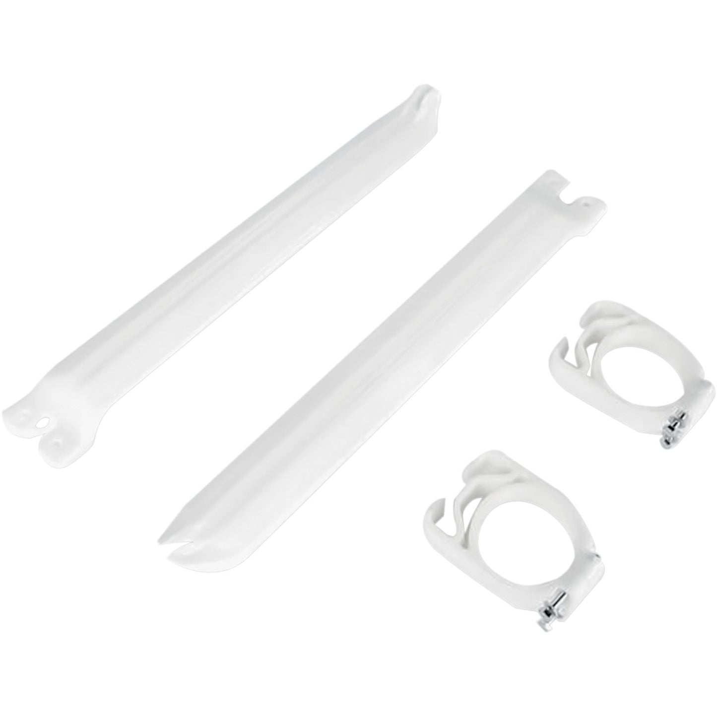 UFO Plastics Fork Cover - White - KX - '91-'93 [MPN: KA02739280]_487378