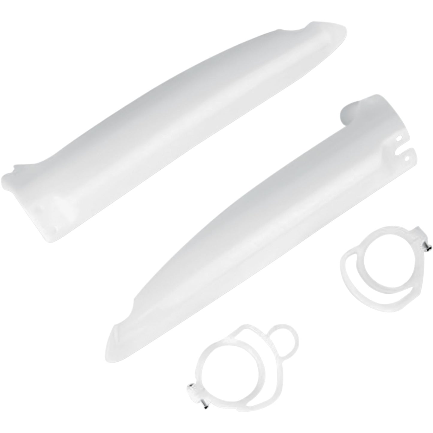 UFO Plastics Fork Cover - White - KX - '94-'95 [MPN: KA02770280]_487379