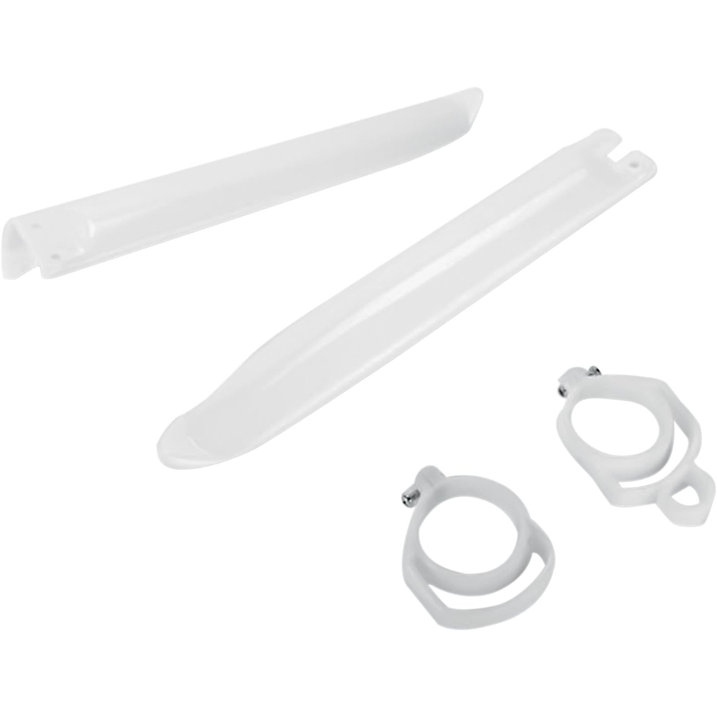 UFO Plastics Fork Cover - White - KX - '96-'00 [MPN: KA03704280]_487380