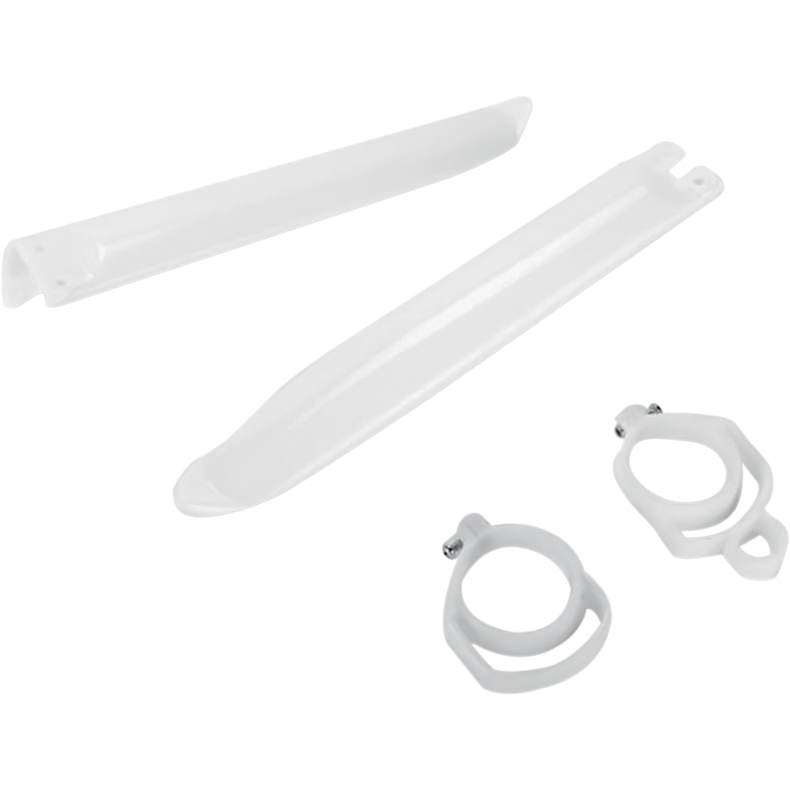 UFO Plastics Fork Cover - White - KX - '96-'00 [MPN: KA03704280]_487380