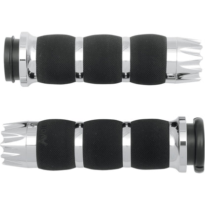 Avon Grips Fly-by-Wire Air Cushion Grips Excalibur - Chrome AIR-90-FLY-EX_347540