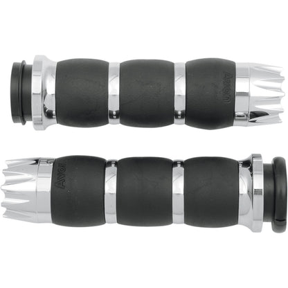 Avon Grips Fly-by-Wire Velvet Air Grips Excalibur - Chrome AIR-93-FLY-EX_347552