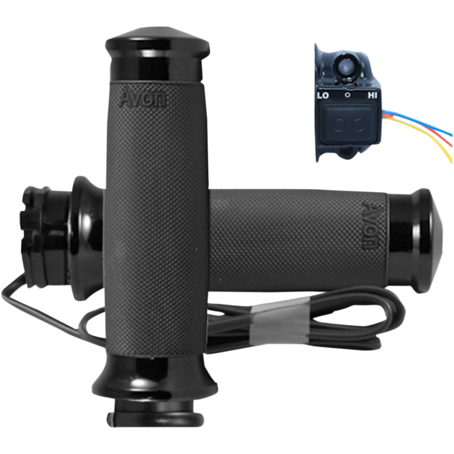 Avon Grips Custom Contour Grips Heated Cable Throttle Black CC-86-ANO-HT_347714