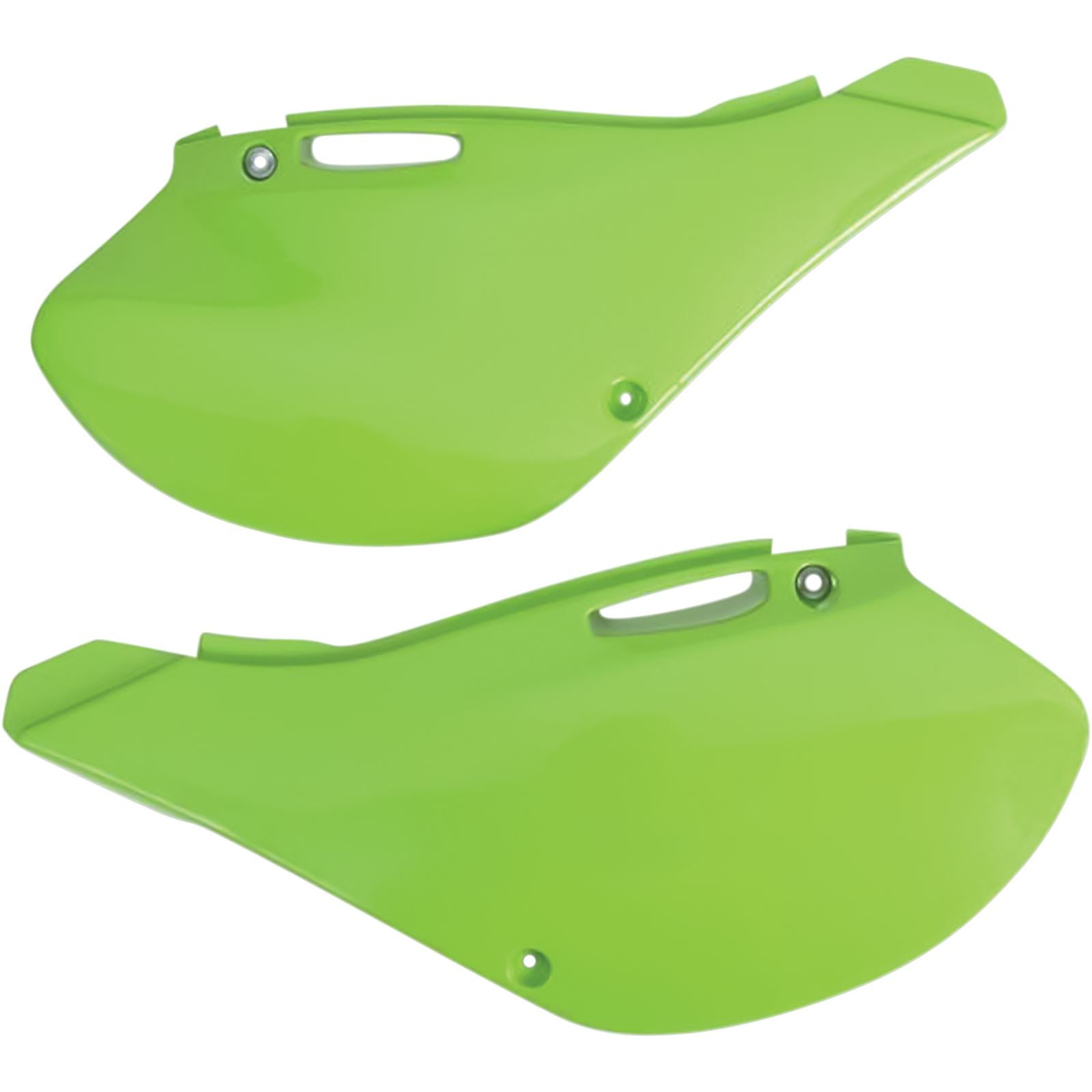 UFO Plastics Side Panels - '99-00 KX125/250 - Green [MPN: KA03721026]_487258