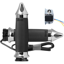 Avon Grips Custom Contour Grips Spike Heated Cable Throttle Chrome CC-85-CH-SPK-HT_347678
