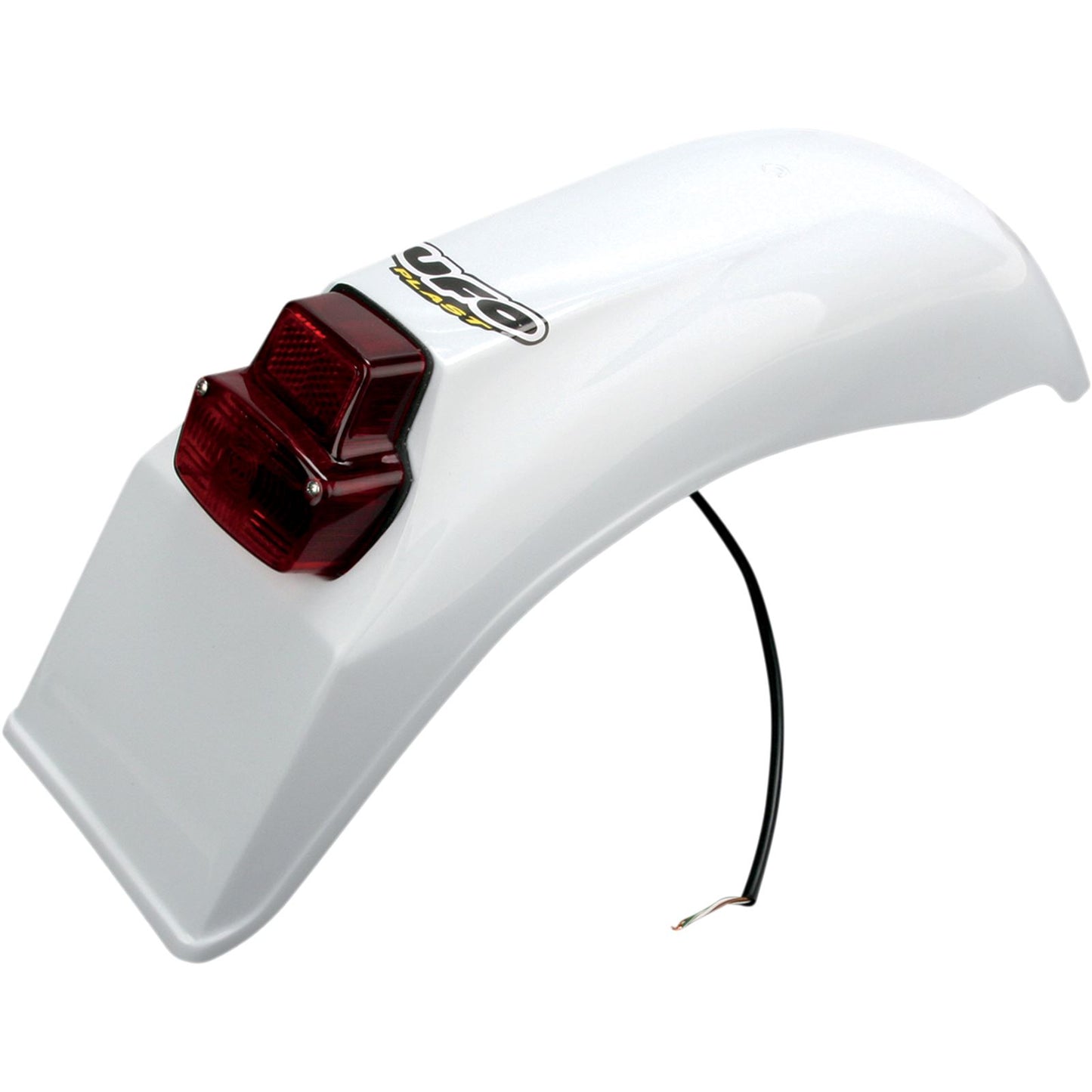UFO Plastics Universal Endur Rear Fender with Tail/Brake Light - White [MPN: ME08026W]_487040