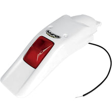 UFO Plastics Enduro Rear Fender with 21/5W Light - White - '96-'04 XR250R/400R [MPN: HO03611041]_486969
