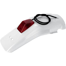 UFO Plastics Enduro Rear Fender with 21/5W Light - White - '88-'02 XR600R [MPN: HO02650041]_486968