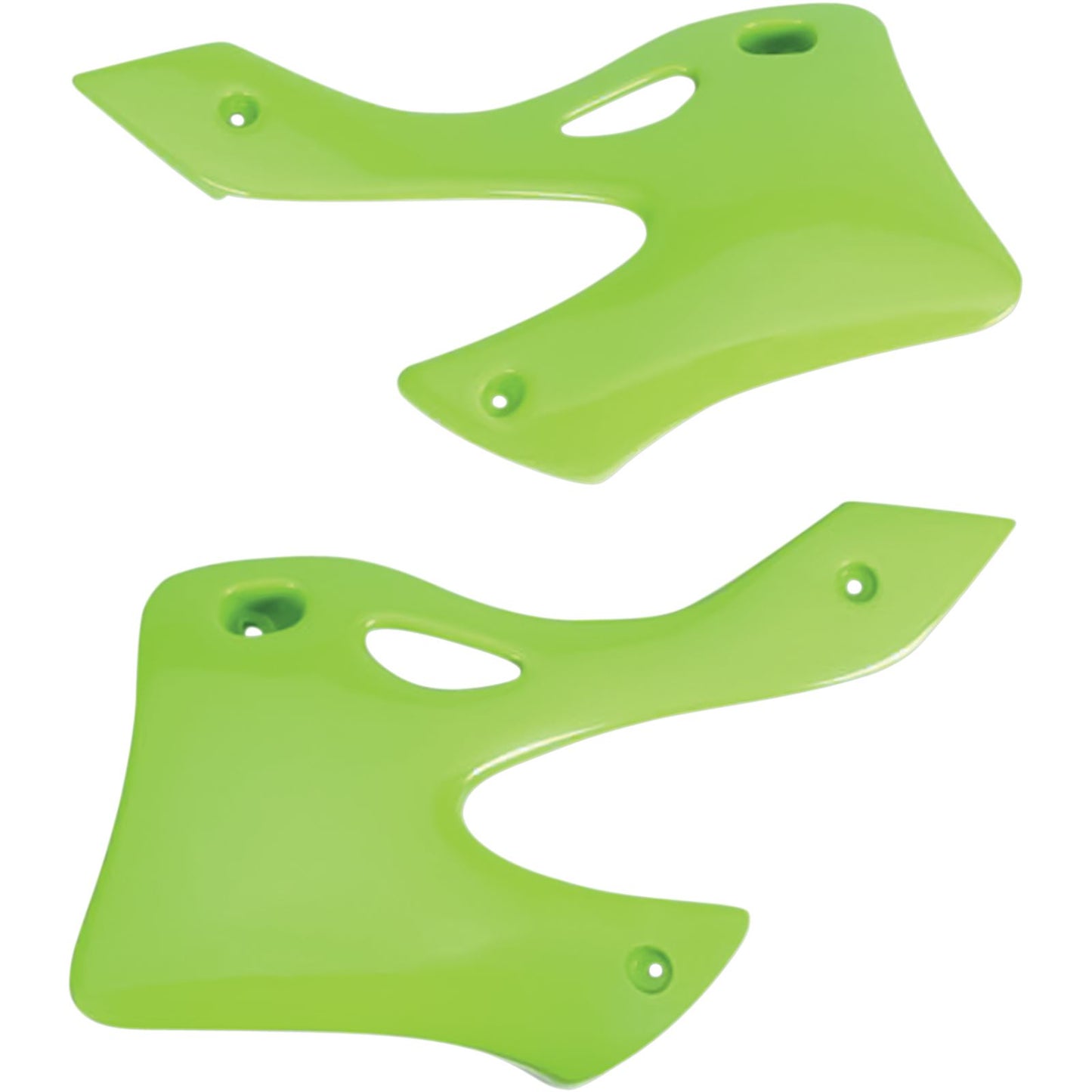 UFO Plastics Radiator Shroud - KX 125/250 '99-00 - Green [MPN: KA03720026]_487091