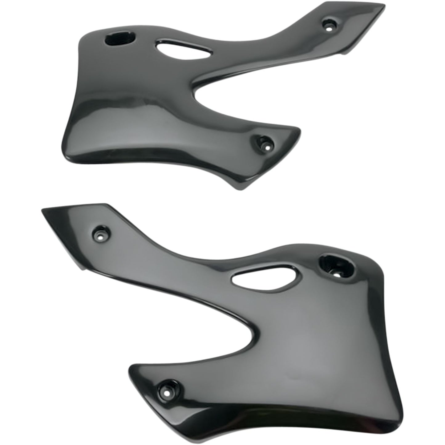 UFO Plastics Radiator Shroud - KX 125/250 '99-02 - Black [MPN: KA03720001]_487092