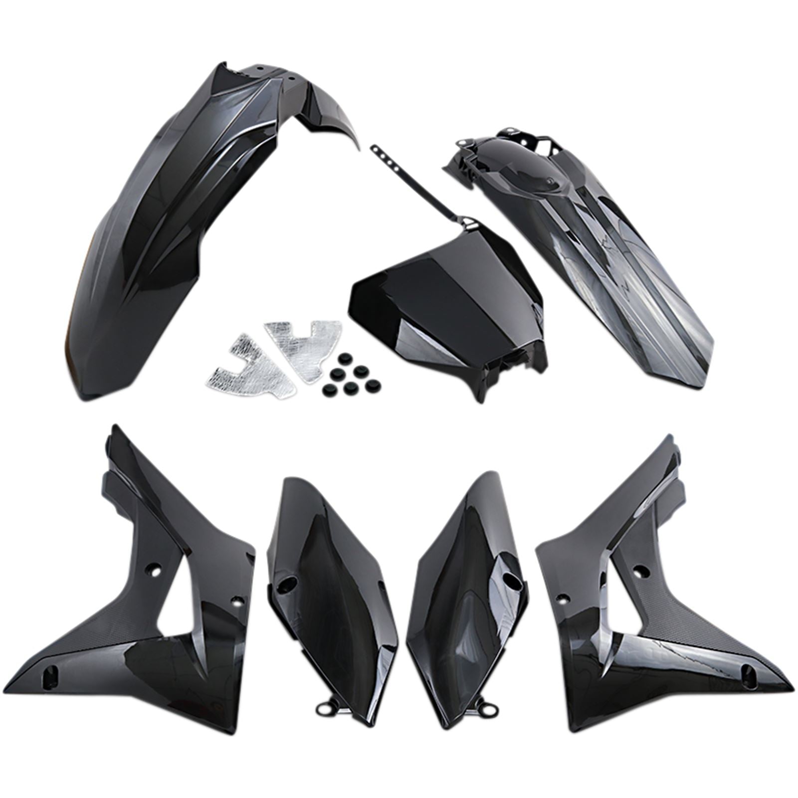 UFO Plastics Replacement Body Kit - Black - '19-'20 CRF250RX/'17-'20 CRF450RX [MPN: HOKIT120001]_487953