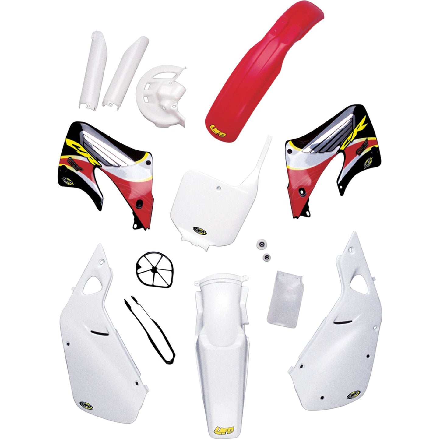 UFO Plastics Front Fender - White - '83-'99 CR125R/250 | '85-'01 CR500R [MPN: HO02600041]_486884